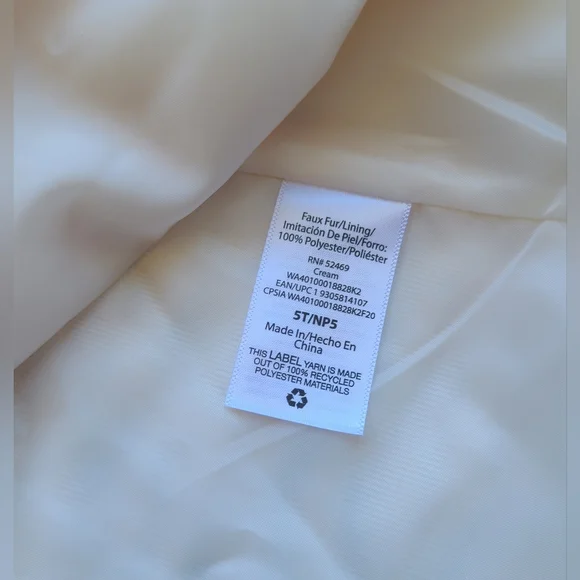 Soft, fuzzy fur-look hooded vest for toddler girl, size 5T - Picture 5 of 5